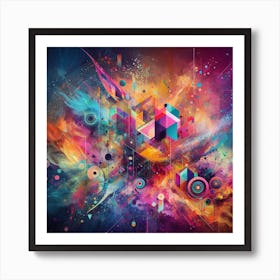 Abstract Painting, Explsion Art Print