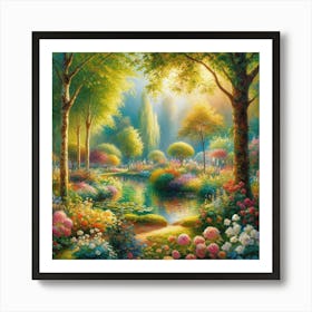 Garden Of Flowers Art Print