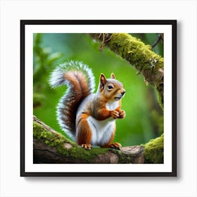 Squirrel In The Forest 291 Art Print