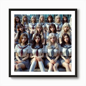 Korean School Girls 1 Art Print