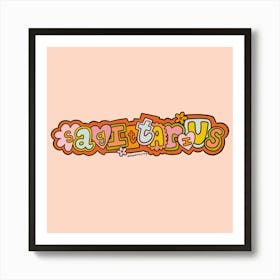 Sagittarius Doodle Letters Art Print