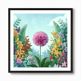 Flower In The Garden Art Print