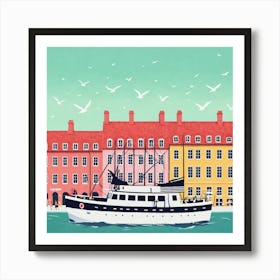 Boat In The Harbor Art Print