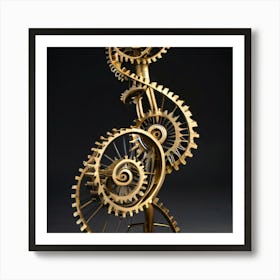 Clockwork Sculpture Art Print