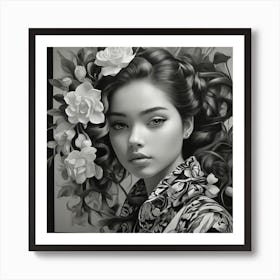 Black And White Portrait Art Print