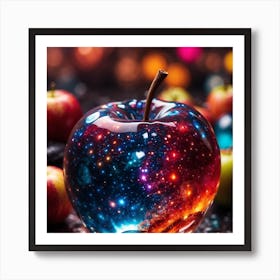 Galaxy Apple Art Print