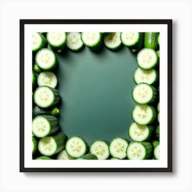 Cucumbers In A Frame 1 Art Print