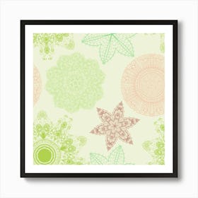 Hand Drawn Mandala Pattern 05 Art Print