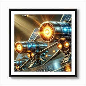 Photon Blades Solar Missiles Converted Art Print