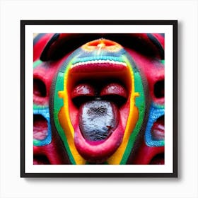 Fruit make monkey face 3 Art Print