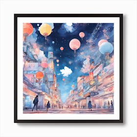 Night In The City Art Print