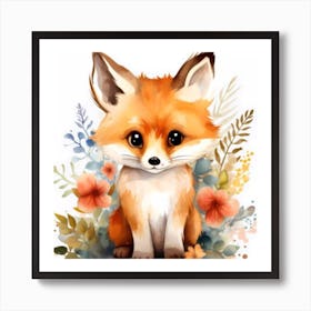 Fox Painting Art Print