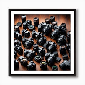 Collection Of Camera Lenses 1 Art Print