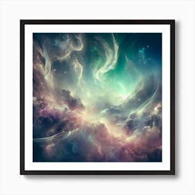 An ethereal and dreamlike depiction of the Northern Lights.1 Art Print