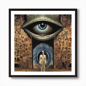 Man In Front Of An Eye Art Print