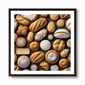 Breads And Pastries Art Print