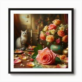 Portrait Of A Cat Art Print