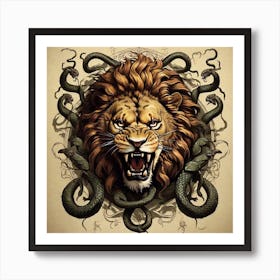 Lion Head Art Print