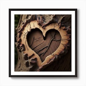 Heart Shaped Tree Art Print