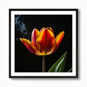 Smokey Tulip Art Print