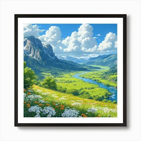 Valley Of Flowers Art Print