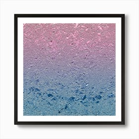 Pink And Blue Aluminum Foil Art Print