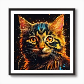 Cat Painting 1 Art Print