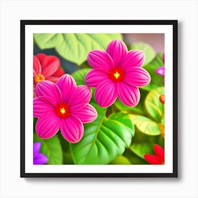 Flowers In The Garden 5 Art Print