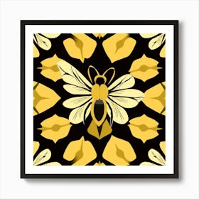 Bee Pattern 1 Art Print