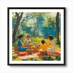 Picnic In The Park Art Print