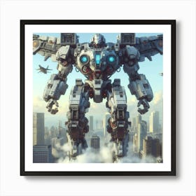 Giant Robot In The Sky 1 Art Print