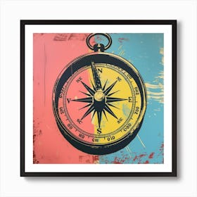 Compass Pop Art 2 Art Print