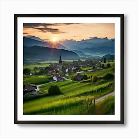 Tour Tourism Europa Field Small Town Community Village Agriculture Idylli Traditional Tranq (4) Art Print