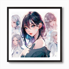 Anime Girl (8) Art Print