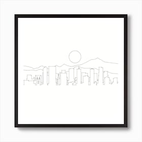 Denver Skyline Art Print
