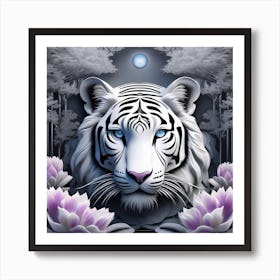 White Tiger 5 Art Print