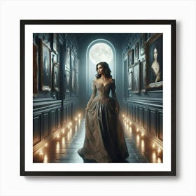 The Woman In The Hall 3 Art Print