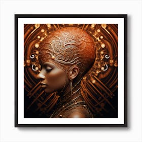 ROSE GOLD SPLENDER Art Print