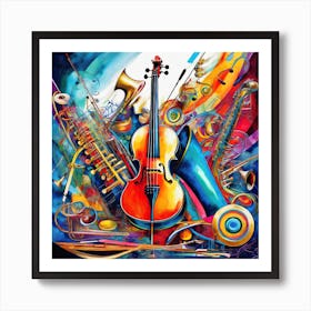 Musical Instruments 3 Art Print