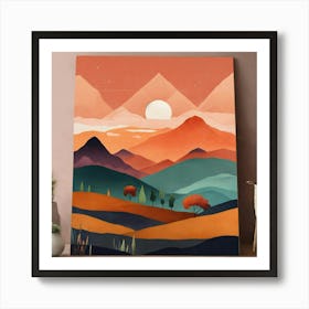 Abstract Landscape Painting 1 Art Print