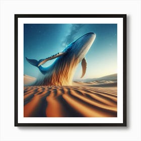 Whale In The Desert Art Print