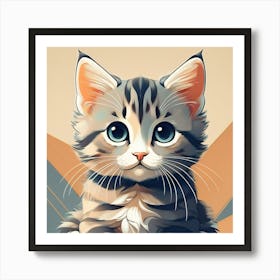 Gray kitten Art Print