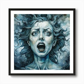 Screaming Woman Art Print