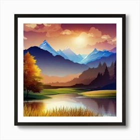 Landscape Painting 172 Art Print