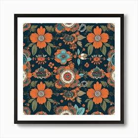 Floral Pattern 3 Art Print