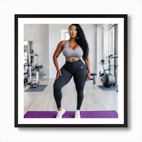 Woman In A Gym Art Print