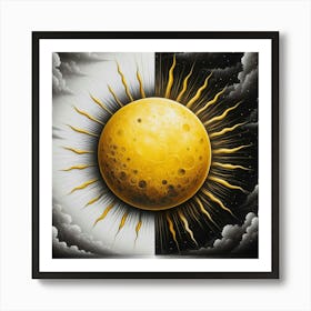 Sun And The Moon 1 Art Print