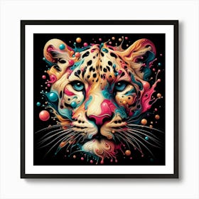 Psychedelic Leopard Art Print