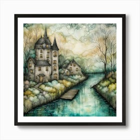 Castle In The Woods Art Print