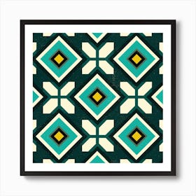 Green Spanish Tile Art Print